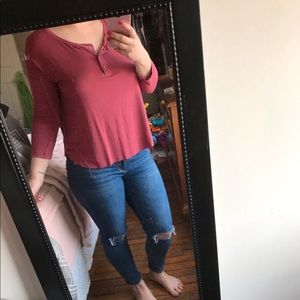 American Eagle Soft and Sexy Half Sleeve Shirt